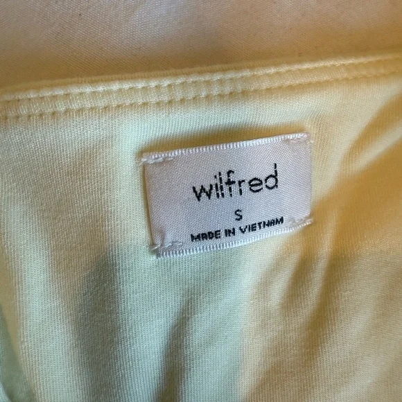 Aritzia Wilfred Butter Yellow Saturn Wrap Dress - Picture 3 of 3